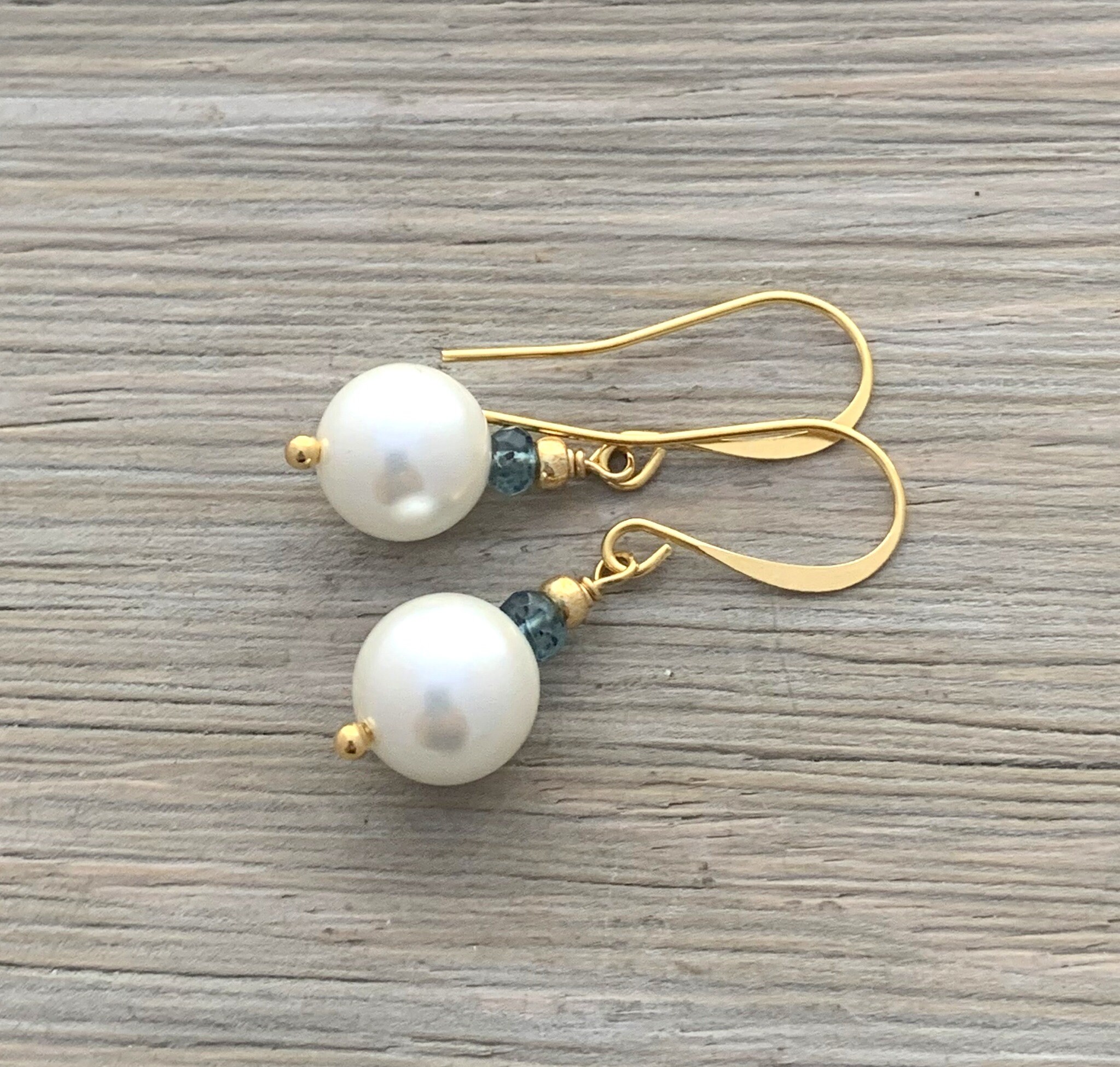 A+ Grade Cultured Freshwater Pearl Earrings November Cubic Zirconia 14K Gold-Fill A+ Grade Cultured Freshwater Pearl Earrings November Cubic Zirconia 14K Gold-Fill