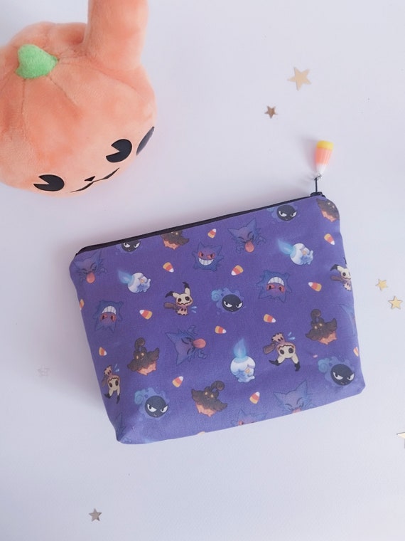 Cute Pouch With Pokemon Design and Candy Charm / Makeup Bag Cosmetic Pouch  / Zipper Pouch / Cute Make up Bag Kawaii Gift / Cute Halloween 