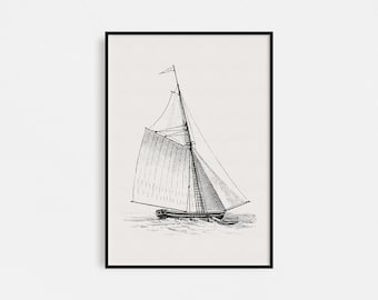 Nautical Ship Print / Vintage Boat Print / Nautical Print / Vintage Nautical Print / Boat Wall Art