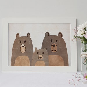 Nursery Print / Woodland Nursery Print / Nursery Wall Art / Woodland Nursery Wall Art / Bear Print / Bear Nursery Print / Forest Nursery image 1