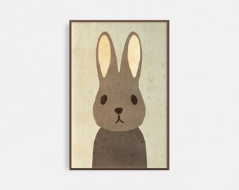 Woodlands Nursery Print / Forest Nursery Print / Rabbit Print /