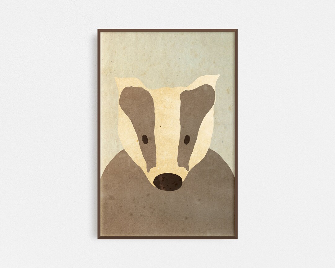 Woodlands Nursery Print / Forest Nursery Print / Badger Print / Etsy