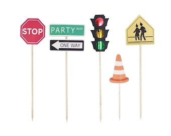 Transportation Cake Toppers, 5 ct