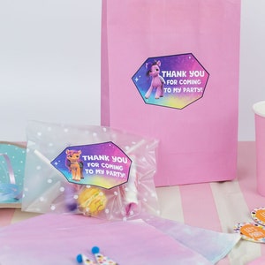 My Little Pony Thank You Party stickers, My Little Pony Party labels, My Little Pony Birthday Party, My Little Pony themed birthday party