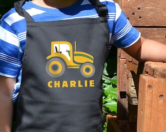 Personalised apron, Tractor Child's Apron, Personalised Child's Apron, Gift for boys, Christmas gift ideas