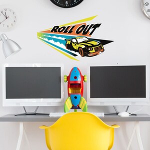 Halftone Roll Out wall sticker, Transformers wall sticker, Transformers wall decal, Transformers bedroom decor