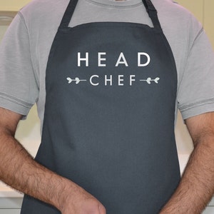 Personalised Apron, Head Chef Adult Apron, Mother&#39;s Day Gift, Father&#39;s Day Gift