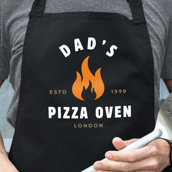 Personalised Pizza Apron, Dad apron, Father's day gift, Men's birthday gift, Pizza oven apron, Pizza apron