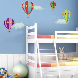 Hot air balloon wall stickers, hot air balloon wall decal
