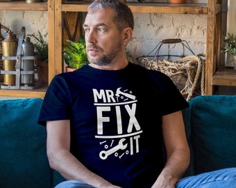 T-shirt homme Mr Fix IT, t-shirt papa, cadeau de fête des pères, cadeau d’anniversaire pour hommes, t-shirt diy homme, t-shirt fête des pères