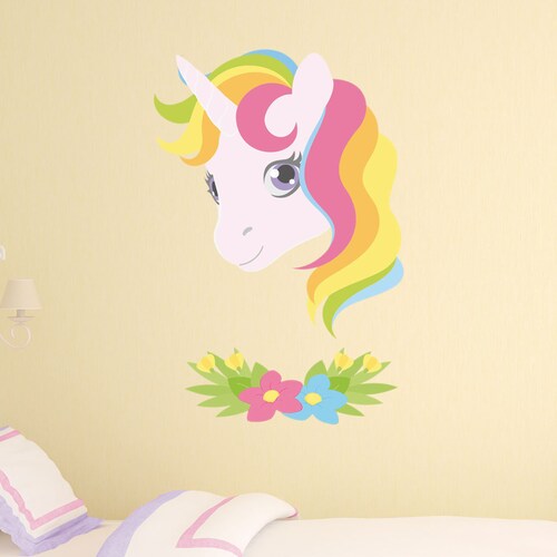 PASTEL UNICORN RAINBOW Wall Sticker Decal Plain Etsy