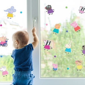 Peppa Pig & friends Fensteraufkleber, Peppa Pig Fensteraufkleber