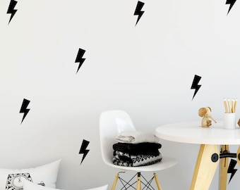 Lightning bolt wall stickers - Lightning bolt wall decal, Lightning bolt pattern wall sticker