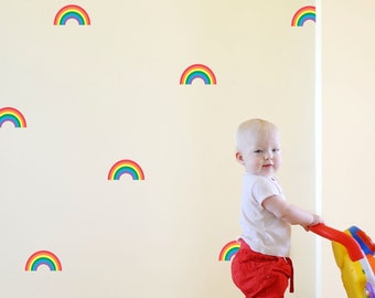 Bright rainbow stickaround wall stickers, rainbow wall decal, rainbow room decor