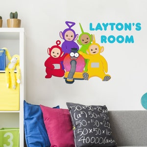 Personalised Teletubbies wall sticker, Teletubbies wall decal
