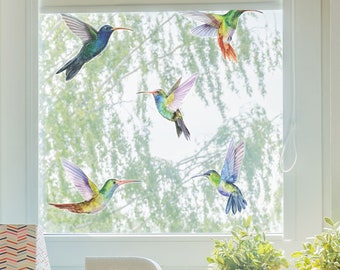 Hummingbird window sticker pack, Hummingbird window stickers, Spring window stickers, Bird window sticker, Bird window decal