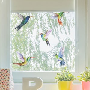 Hummingbird window sticker pack, Hummingbird window stickers, Spring window stickers, Bird window sticker, Bird window decal
