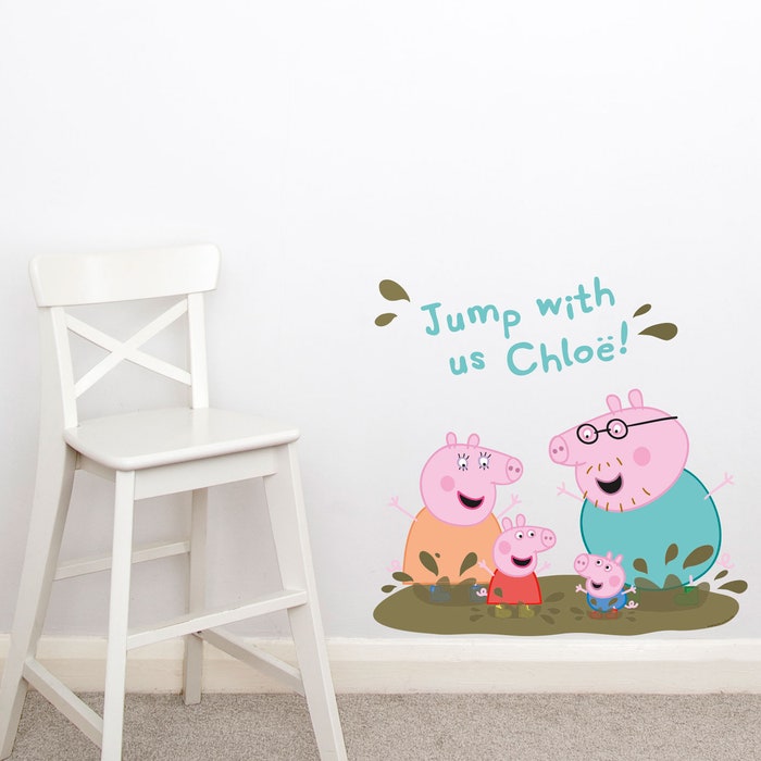 PEPPA WUTZ PIG Wandtattoo Sticker Kinderzimmer Wand Deko