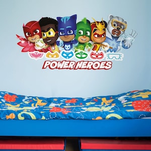 PJ Masks Power Heroes wall sticker, PJ Masks wall sticker, PJ Masks wall decal, Pj Masks themed bedroom, Pj masks room