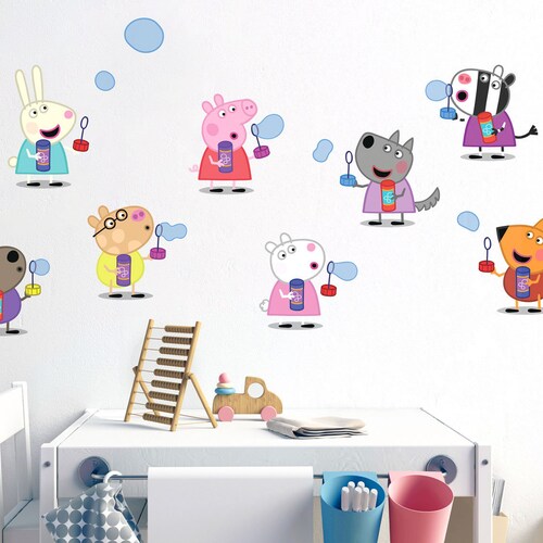 Peppa Pig and George splosh wall stickerOfficial Peppa Pig wall stickers 