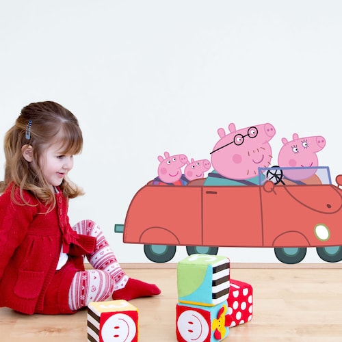 Peppa Pig and Family Wall Sticker Set Peppa Pig Decal Etsy