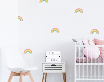 Pastel rainbow stickaround wall stickers, rainbow wall decal, rainbow room decor, unicorn room decor