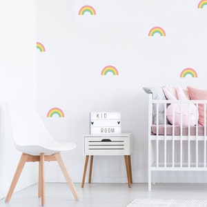 Autocollants muraux pastel rainbow stickaround, décalcomanie murale arc-en-ciel, décor de la chambre arc-en-ciel, décor de la chambre de licorne image 1