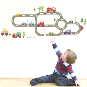 Transport wegennet muur sticker pack