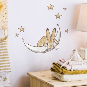 Guess How Much I Love You wall sticker, Moon and Stars wall sticker, Hare wall decal, Nursery wall sticker, Nursery wall decal