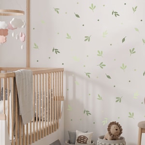 Leaf wall stickers, Leaf wall decals, Falling Leaves wall sticker, Multicoloured leaves wall stickers, Nursery wall stickers