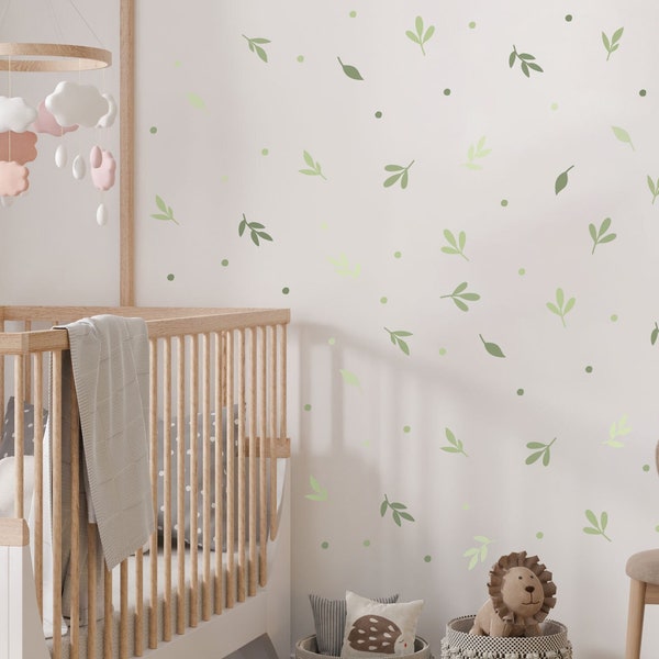 Leaf wall stickers, Leaf wall decals, Falling Leaves wall sticker, Multicoloured leaves wall stickers, Nursery wall stickers