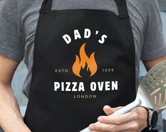 Tablier à pizza personnalisé, tablier pour papa, cadeau fête des pères, cadeau d'anniversaire pour homme, tablier pour four à pizza, tablier à pizza