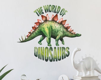 World of dinosaurs - Stegosaurus wall sticker, dinosaur wall decals