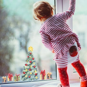 Christmas Tree and Gifts window sticker, Christmas window stickers, Christmas window decal, Christmas window decoration