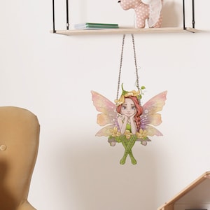 Fairy Swing wall sticker, Fairy Swing wall decal, Fairy wall stickers, Fairy wall decal, Fairy nursery decor