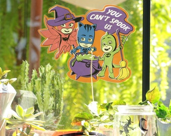 PJ Masks Halloween window sticker, PJ Masks window sticker, PJ Masks window decal, Pj Masks Halloween Decorations