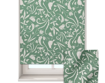 Green Forest Hares roller blind, Nursery Roller Blind, Guess How Much I Love You, Made to measure, Blackout Nursery roller blind