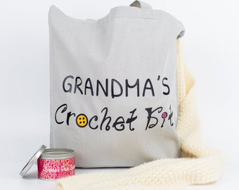 Personalised Craft bag, Mothers day gift, Gift for Grandma, Gift for Nana, Mother's Day gift for Grandma, Personalised present, Knitting bag