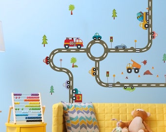 Road Network wall sticker, Design Your Own Road Network, Road wall decal, Road wall sticker, Transport wall sticker, Transport wall decal