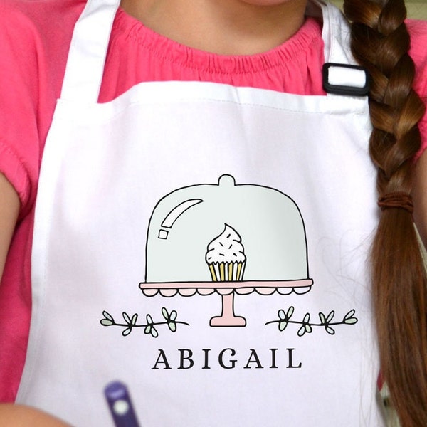 Personalised Apron, Cupcake Children's Personalised Apron