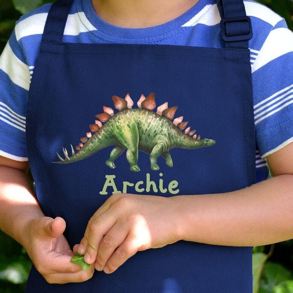 Personalised Apron, Dinosaur Child's Apron, Personalised Child's apron, Customizable, Christmas gift, Gift for boys