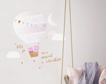 Peppa Pig Magical Adventure wall sticker, Peppa Pig wall decal, Peppa Pig wall sticker