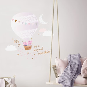 Peppa Pig Magical Adventure wall sticker, Peppa Pig wall decal, Peppa Pig wall sticker