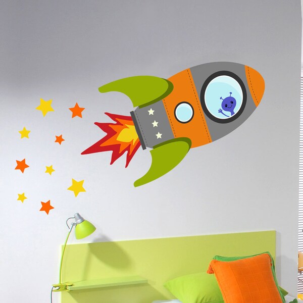 Rocket Wall Decal Etsy UK
