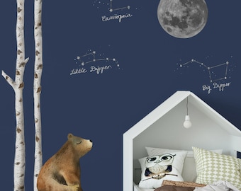 H290 ciel étoilé nuit forêt windiow applique murale 3D art stickers vinyl chambre H290 ciel étoilé nuit forêt windiow applique murale 3D art stickers vinyl chambre