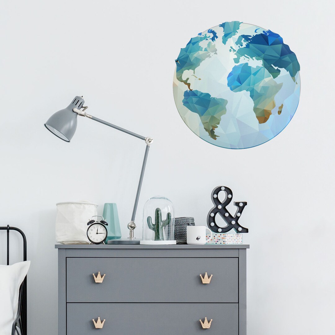 Globe Wall Sticker Globe Wall Decal Etsy