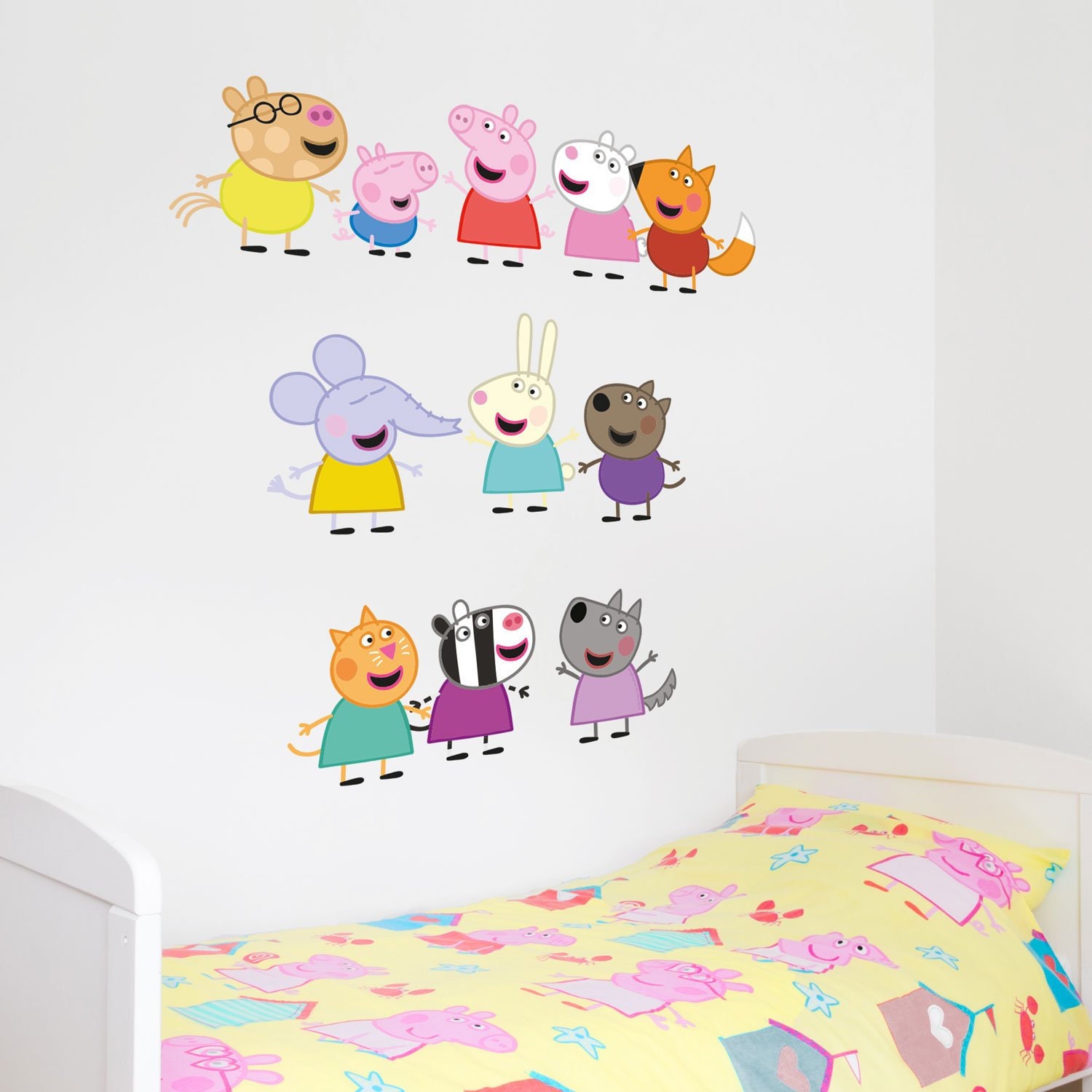 Peppa Pig's friends wall sticker Peppa Pig wall decal Etsy