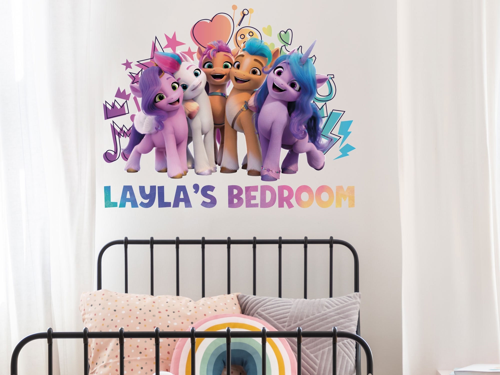 Personalised My Little Pony Wall Sticker My Little Pony Wall - Etsy Ireland