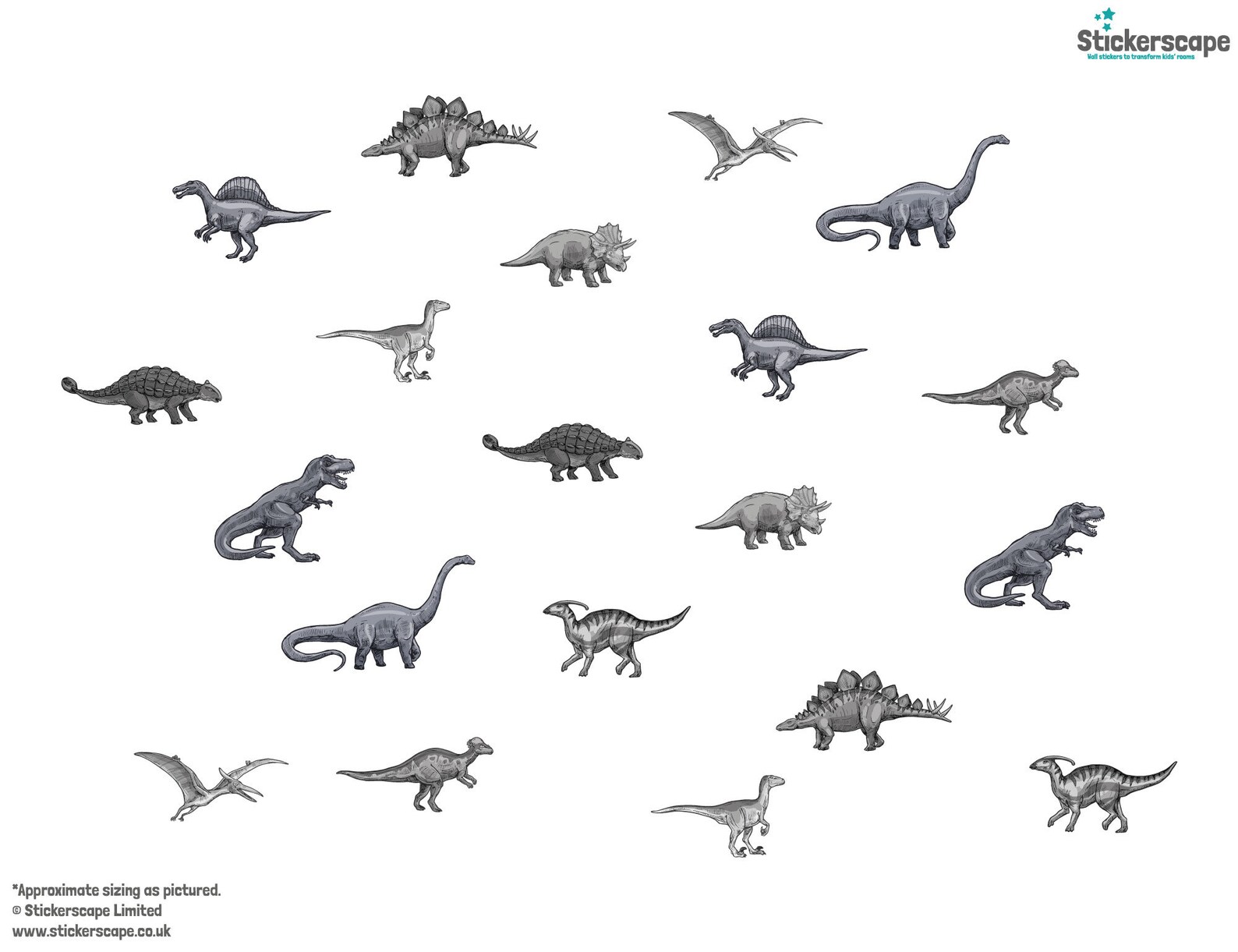 Dinosaur Wall Stickers Dinosaur Wall Decals Dinosaur Etsy UK