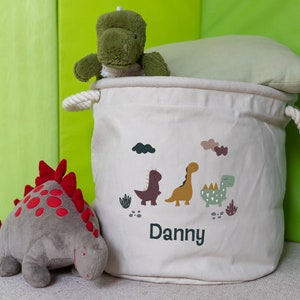 Personalisierter Dinosaurier-Aufbewahrungskorb, personalisierter Aufbewahrungskorb, Dinosaurier-Aufbewahrungskorb, Dinosaurier-Themenzimmer, Dinosaurier-Themenzimmer